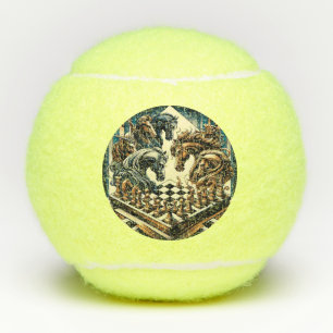 The game of knights – chess meets fantasy tennis balls