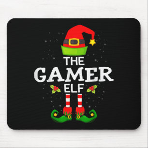 The Gamer Elf Christmas Family Matching Pajama Mouse Pad
