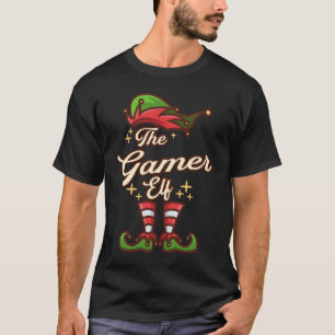 The GAMER Elf Family Group Matching PJ Christmas T-Shirt