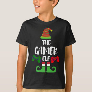 The Gamer Elf Family Matching Christmas Costume T-Shirt