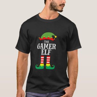 The Gamer Elf Matching Christmas Pyjamas Party T-Shirt