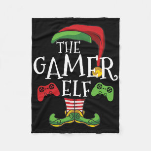 The Gamer Elf Matching Family Christmas Funny Coup Fleece Blanket