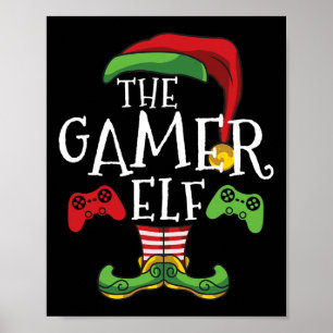 The Gamer Elf Matching Family Christmas Funny Coup Poster