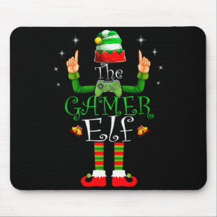 The Gamer Elf Matching Family Christmas Pajama Shi Mouse Pad