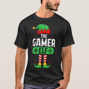 The Gamer Elf Xmas Matching Christmas Family Pajam T-Shirt