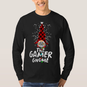 The Gamer Gnome Buffalo Plaid Matching Family Chri T-Shirt