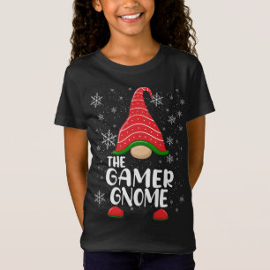 The Gamer Gnome Funny Matching Christmas Family Pa T-Shirt