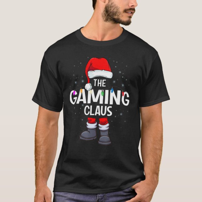 The Gaming Claus Matching Christmas Pajama family T-Shirt (Front)