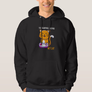 The Gaming Legend My Cat Gamer Kitten Cute Meme   Hoodie