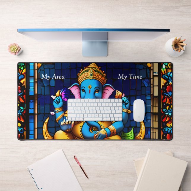 The Ganesh Colorful blue elephant God Desk Mat (Office 1)