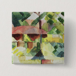 The Garden, 1914 (w/c on paper) 15 Cm Square Badge