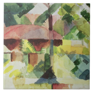 The Garden, 1914 (w/c on paper) Tile
