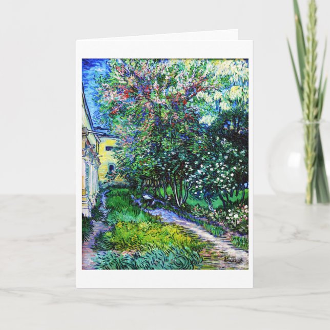 The Garden at the Asylum at Saint-Rémy, Van Gogh Card (Front)