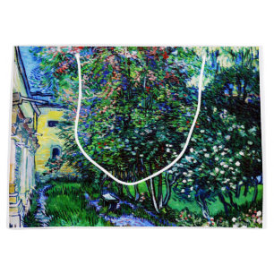 The Garden at the Asylum at Saint-Rémy, Van Gogh Large Gift Bag