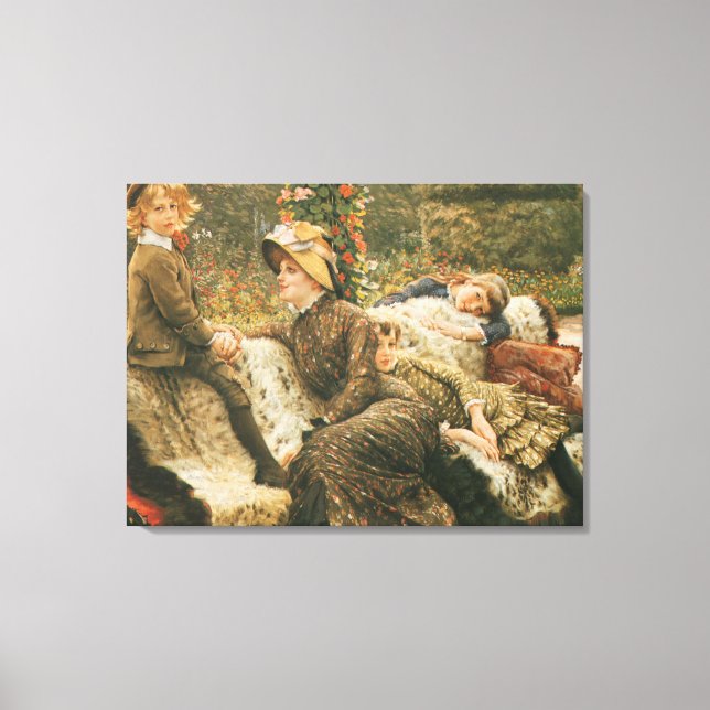 The Garden Bench James Tissot Fine Art Canvas Print (Front)