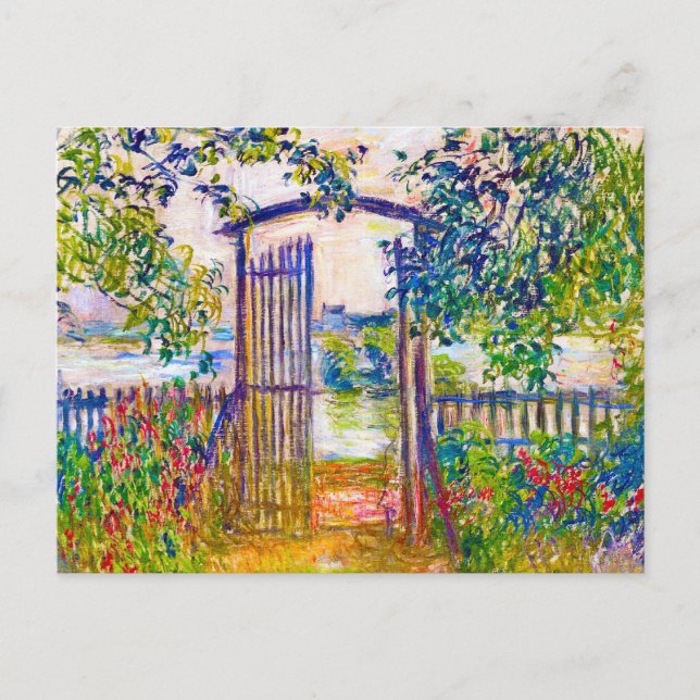 The Garden Gate at Vetheuil Claude Monet Postcard (Front)