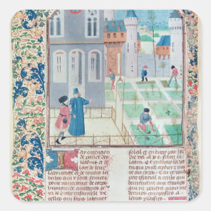 The Garden, illustration from 'Le Livre des' Square Sticker