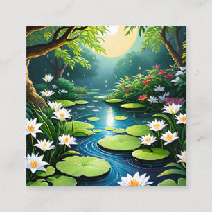 The garden is a quiet place, perfect for contempla square business card