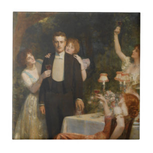 The Garden of Armida (by John Collier) Tile