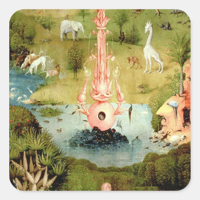 The Garden of Earthly Delights Square Sticker (Front)