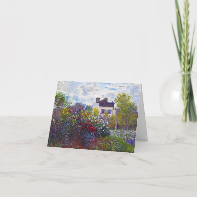 The Garden of Monet at Argenteuil Claude Monet Card (Front)