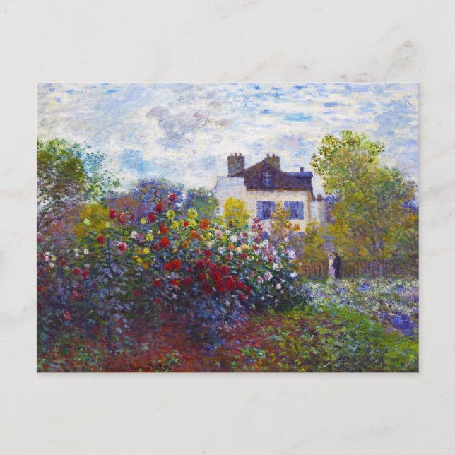 The Garden of Monet at Argenteuil Claude Monet Postcard (Front)