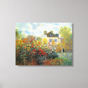 The Garden of Monet at Argenteuil Fine Art Canvas Print