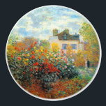 The Garden of Monet at Argenteuil Fine Art Ceramic Knob<br><div class="desc">The Garden of Monet at Argenteuil is an Impressionism landscape painting by French artist,  Claude Monet c. 1873,  showing a beautiful garden with he and his wife standing together in the background.</div>