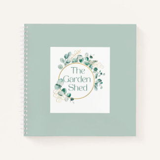 The Garden Shed Coffee, Botanical Greenery Gift  Notebook