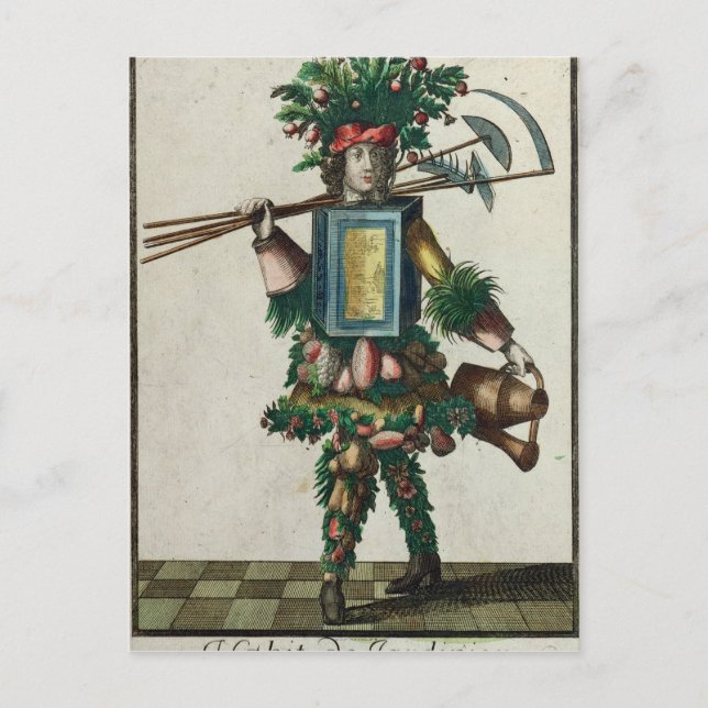 The Gardener's Costume Postcard (Front)