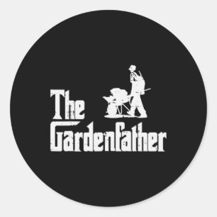 The Gardenfather Funny Movie Pun Fathers Day Men  Classic Round Sticker
