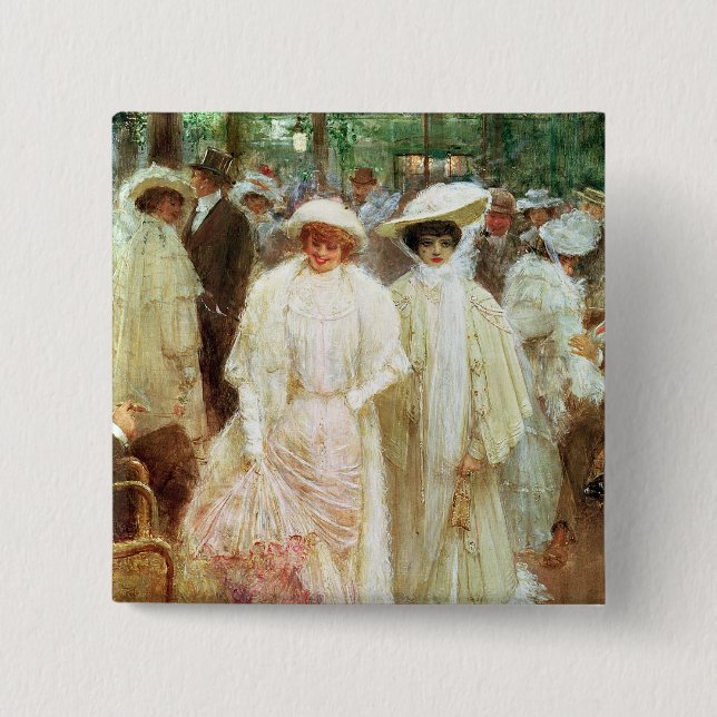 The Gardens of Paris 15 Cm Square Badge (Front)