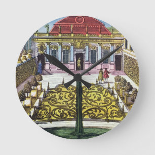 The Gardens of the Mirabelle Park, Salzburg, Austr Round Clock