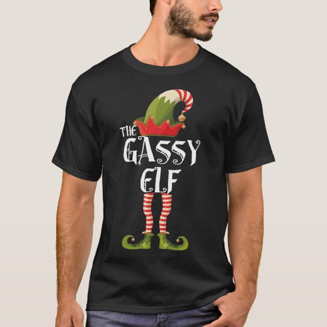 the gassy elf family elf matching christmas T-Shirt (Front)