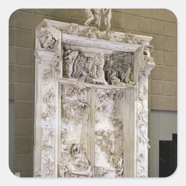 The Gates of Hell Square Sticker (Front)