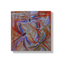 the gathering abstract dragonflies canvas