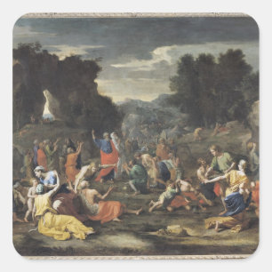 The Gathering of Manna, c.1637-9 Square Sticker
