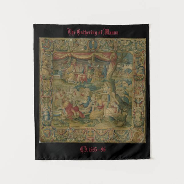 The Gathering of Manna Wall Art Tapestry (Front)