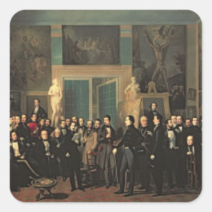 The Gathering of the Poets, 1846 Square Sticker