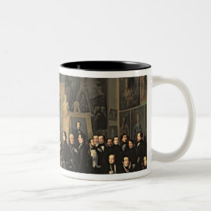 The Gathering of the Poets, 1846 Two-Tone Coffee Mug
