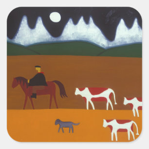 The Gaucho and his Cattle 2006 Square Sticker