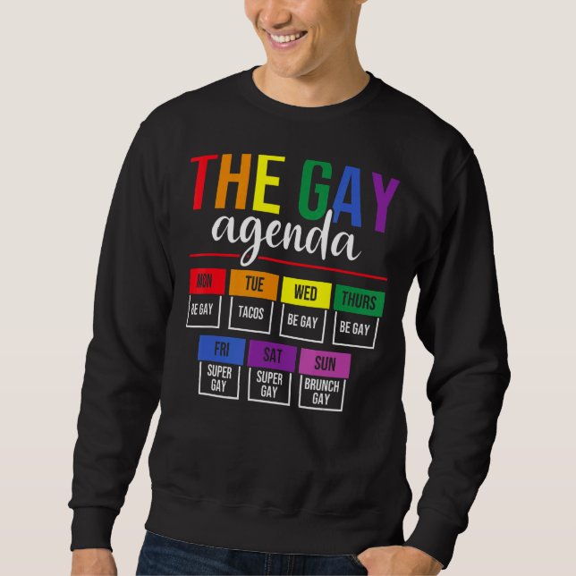 The Gay Agenda Pride Lgbt Sweatshirt (Front)