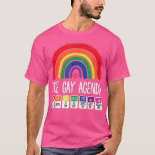 The Gay Weekly Agenda Funny LGBT Pride Rainbow T-Shirt