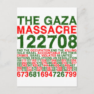The Gaza Massacre Postcard
