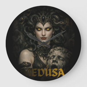 The Gaze of Eternal Silence Large Clock