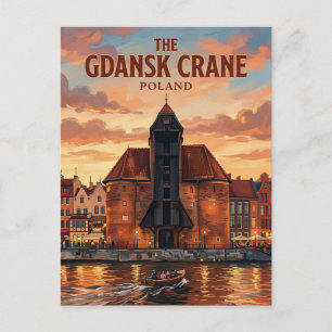The Gdansk Crane Poland Postcard