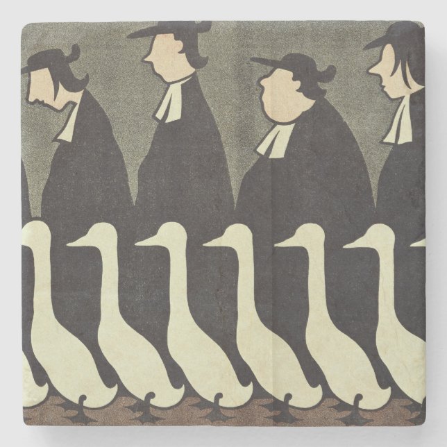The Geese, anti-clerical Stone Coaster (Front)