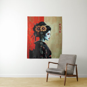 The Geisha Blossom – Timeless Japanese Elegance Tapestry