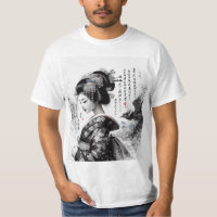 The geisha in black ink