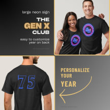 THE GEN X CLUB With Year T-Shirt